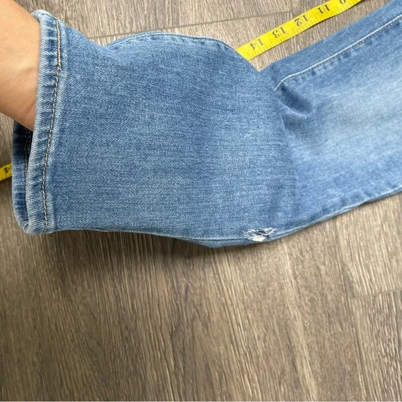 Levi's Classic Blue Women's Jeans 724 High Rise Straight Cropped Jeans Size 24 - Picture 7 of 9